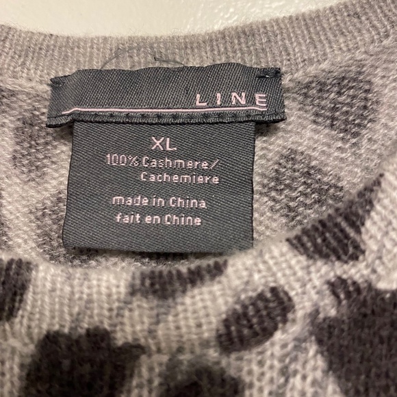 LINE brand, cashmere, black & grey leopard, shift dress.NEW - Picture 3 of 3